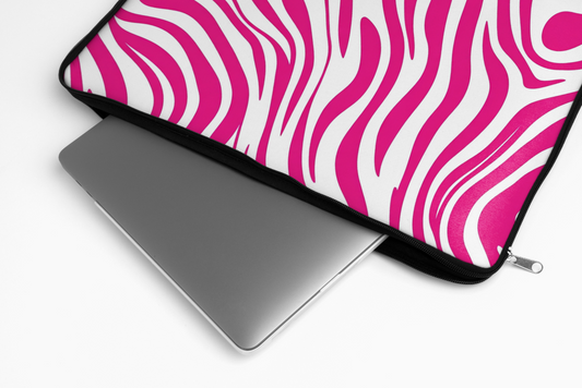 Pink Zebra Laptop Sleeve
