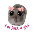 I'm Just A Girl Sticker