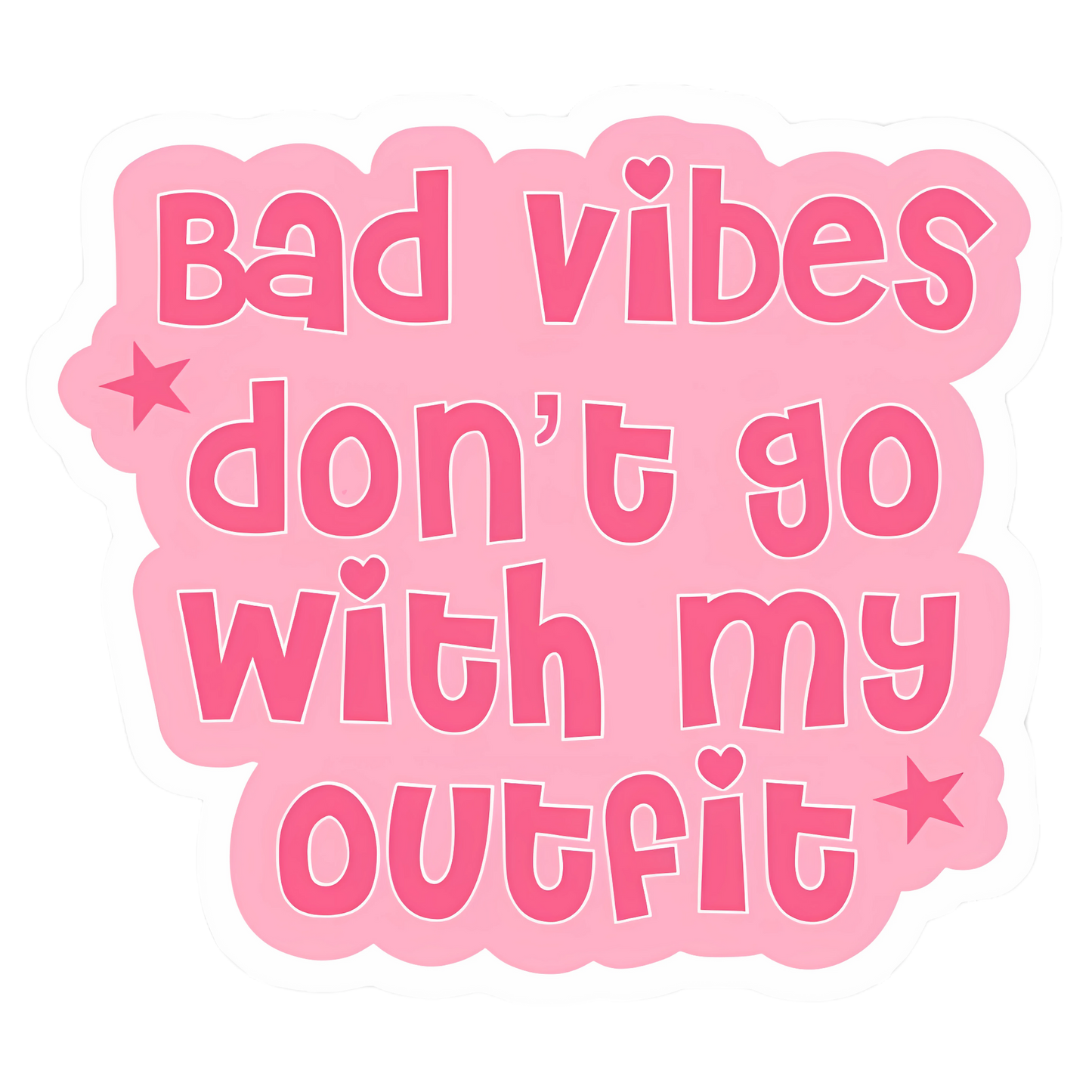 Bad vibesxOutfit Sticker