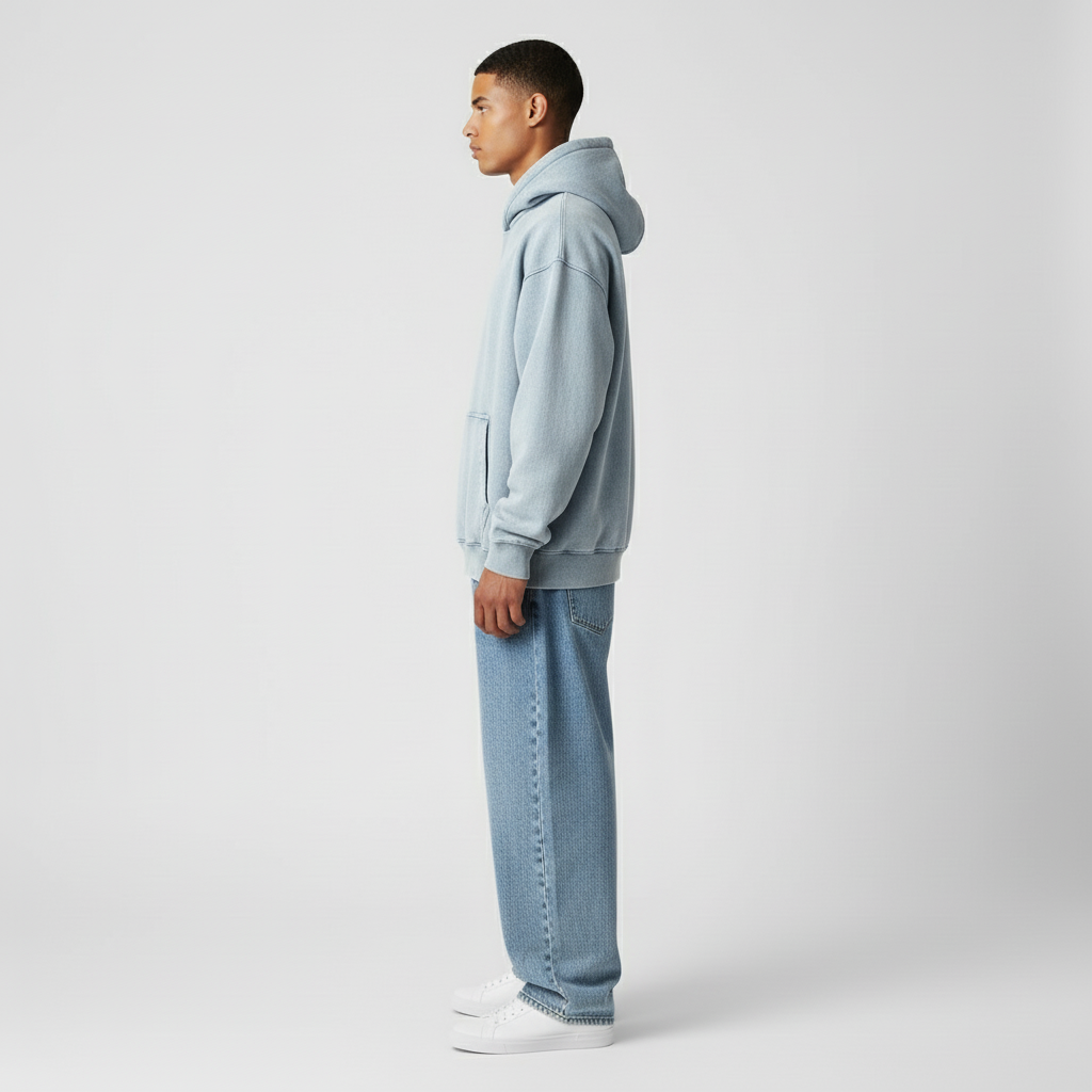 Blue Washed Hoodie
